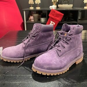 Purple timberland boots